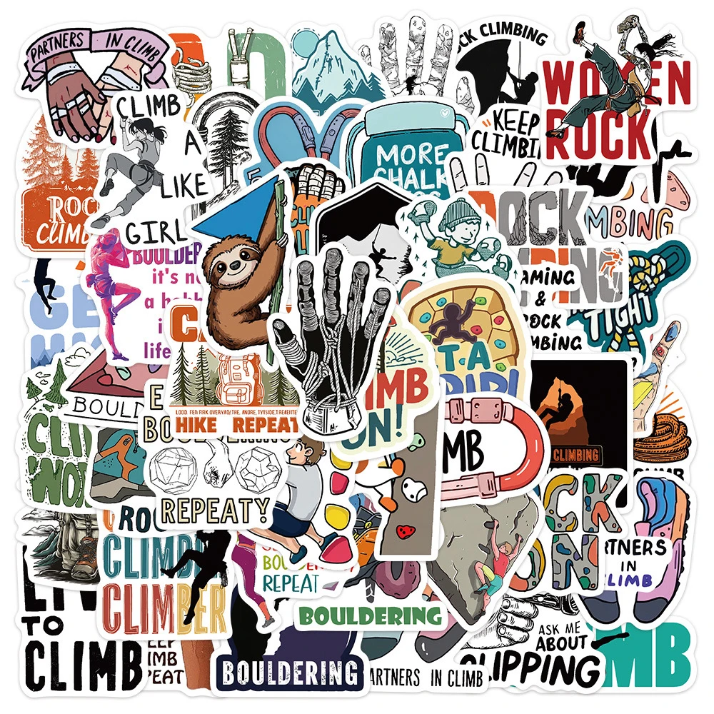 10/30/50 Stück Sport-Kletterthema-Aufkleber Coole Graffiti-Sticker DIY Helm Handy Gitarre Laptop Wasserdichte Aufkleber Dekoration