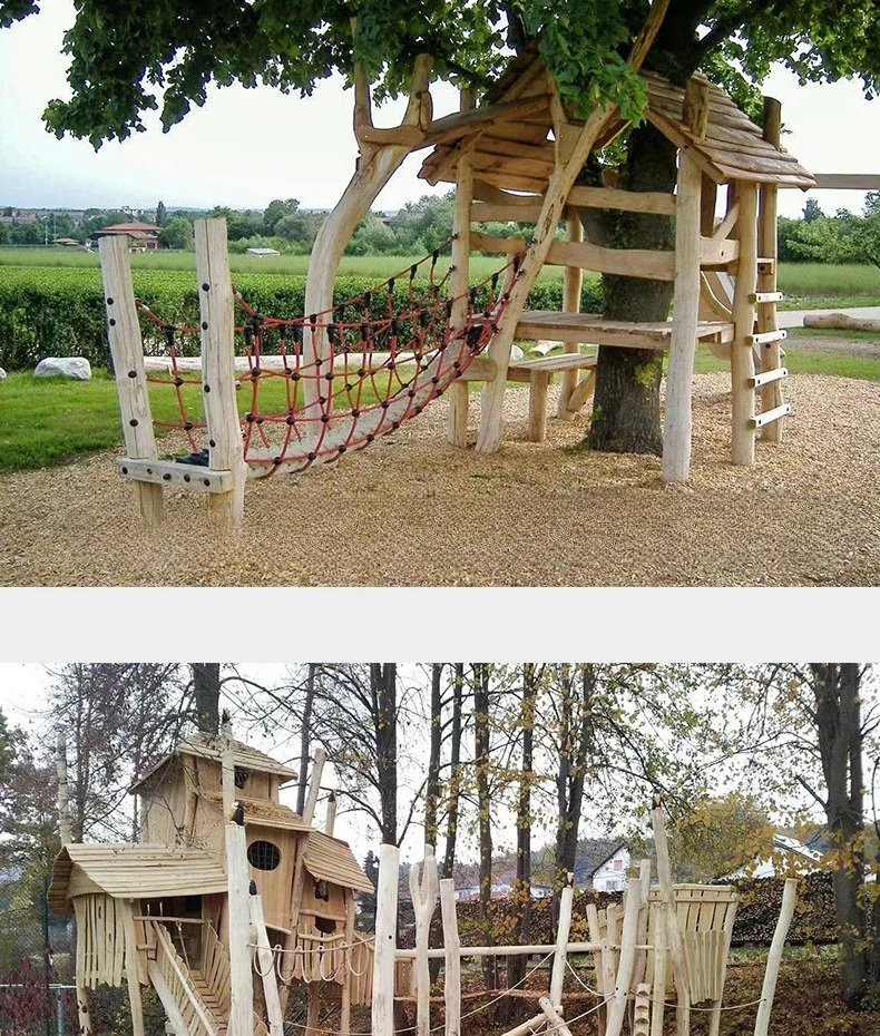 

Outdoor Log Expansion Equipment Wood Expansion Kindergarten Solid Wood Tree House Scenic Spot No Power