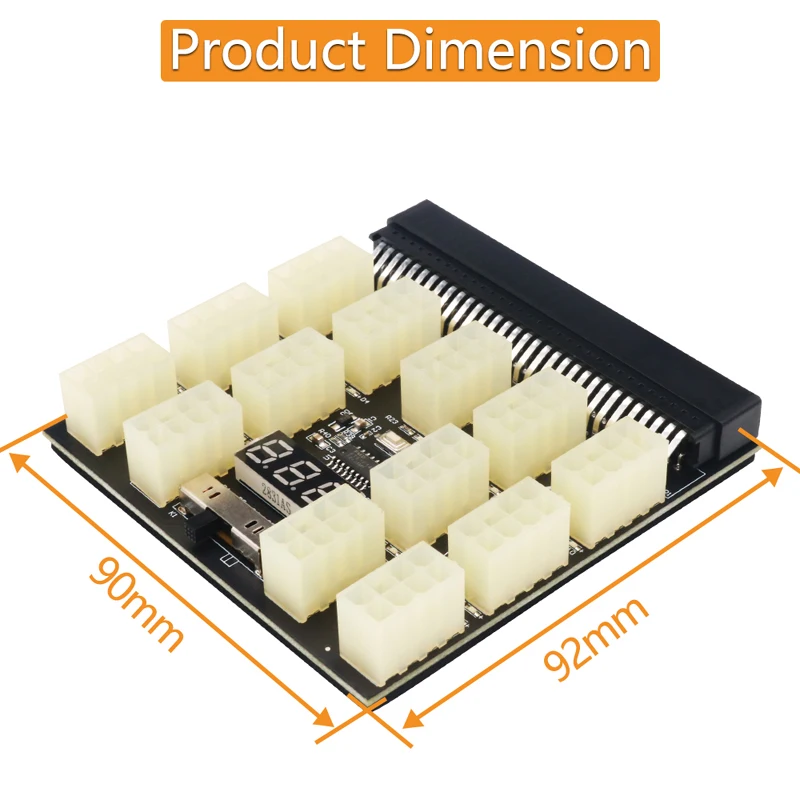 

For HP 1200W 750W PSU Power Board 12V 13x ATX 8Pin Power Adapter Server GPU BTC Bitcoin Miner Mining Power Supply Breakout Board