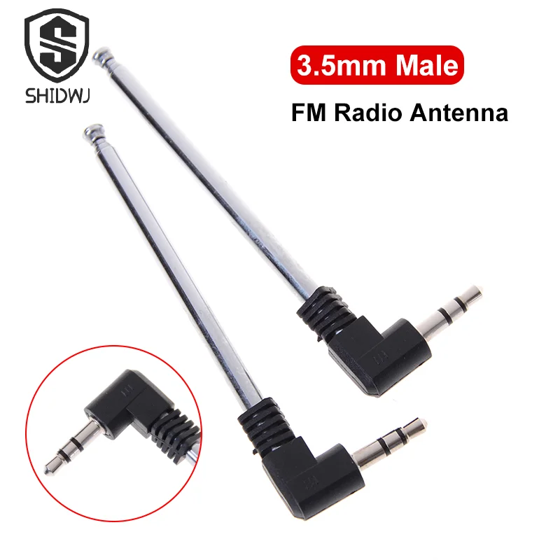 1Pcs 3.5mm connector FM Radio Antenna for Radio Small speakers Mobile Cell Phone Car Accessories