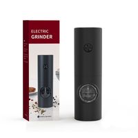 Electric Automatic Salt And Pepper Grinder Set Adjustable LED Light Battery Powered Spice Mill Kitchen Tools