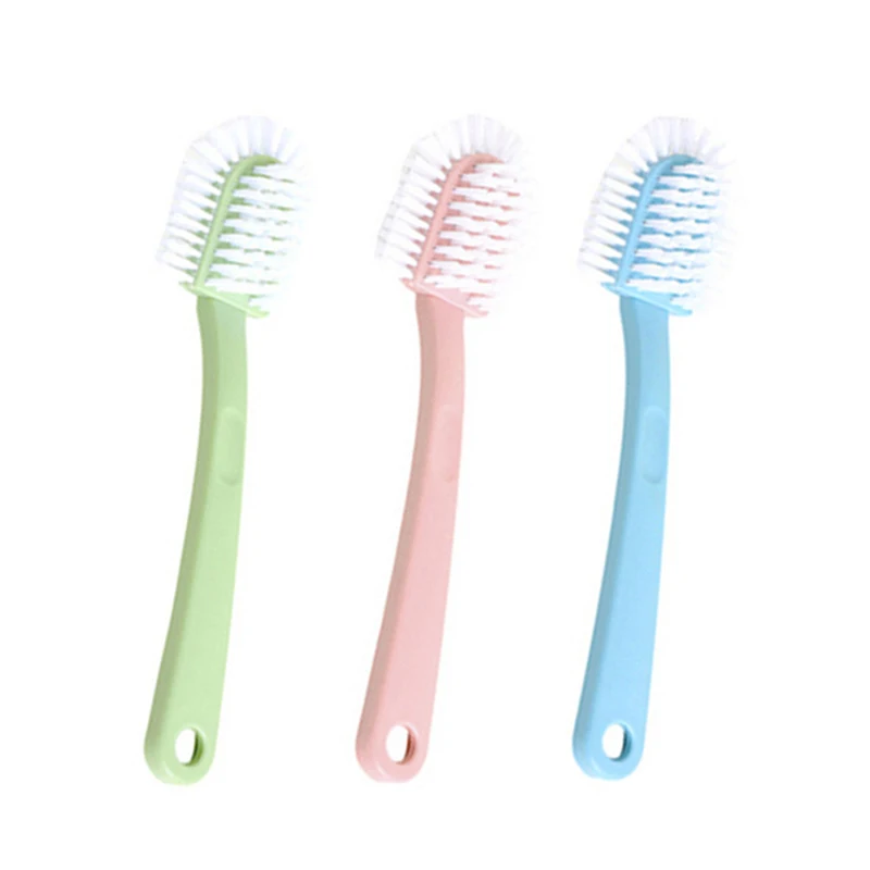 Multifunctional All-round Five-sided Shoe Washing Brush Household Plastic Long-handled Soft-bristle Shoe Brush Multifunctional