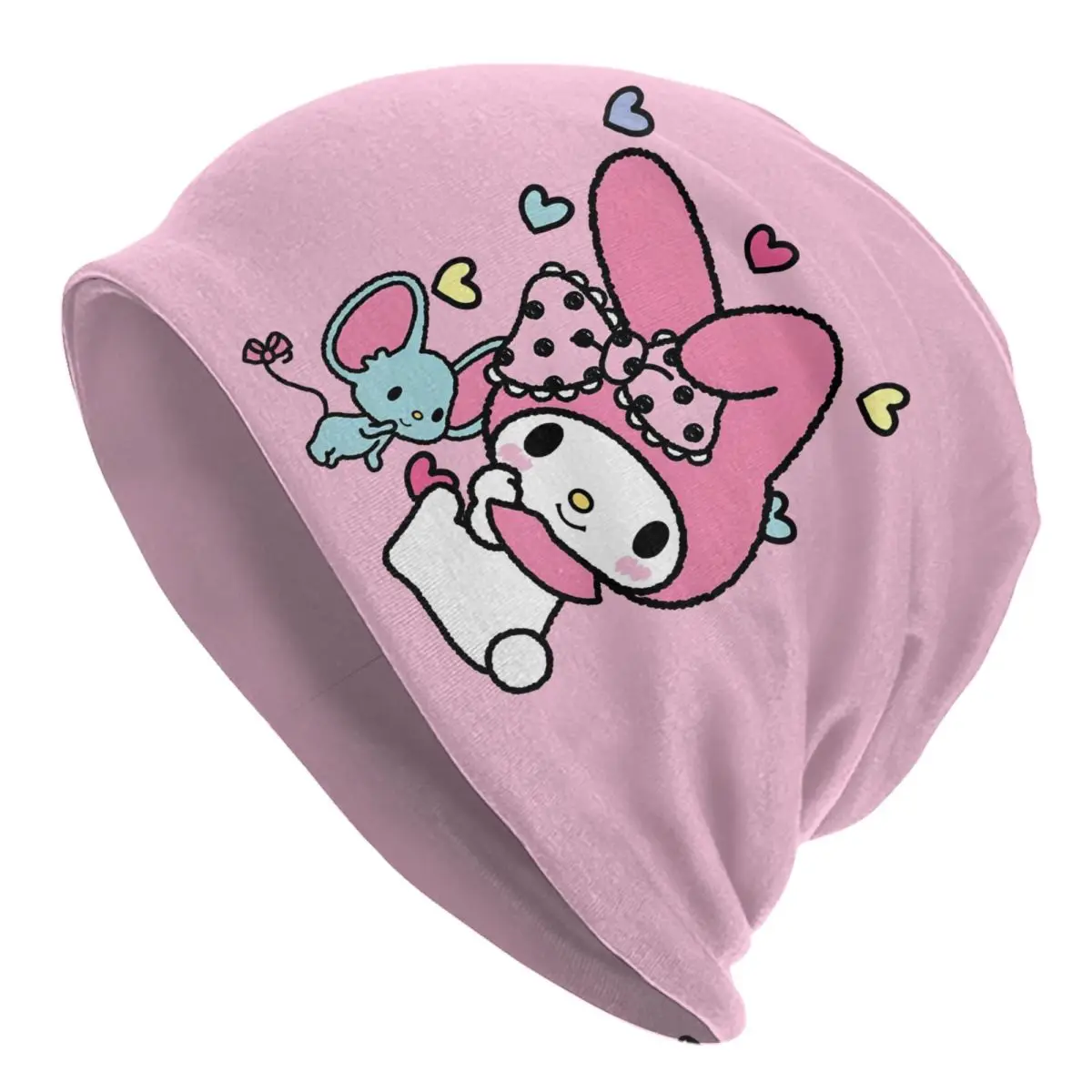 

Шапка-бини Melody на заказ, зимняя теплая шапка унисекс, Homme, вязаные шапки, крутые уличные шапки с розовым кроликом и черепами, шапки для мужчин и женщин