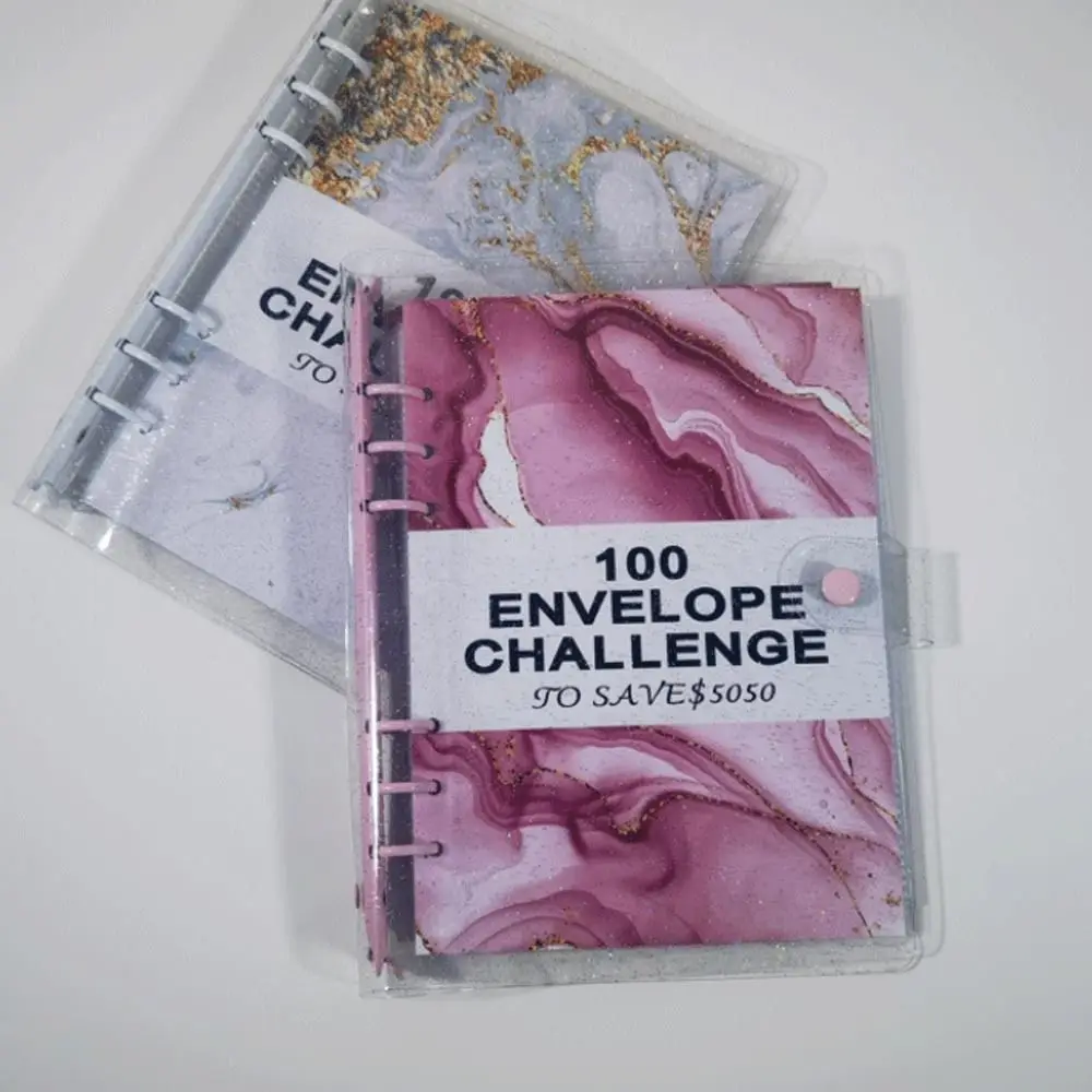 PVC 100 Envelopes Money Saving Challeng Challenge Binder Save Money Mini Binder Savings Challenge Reusable