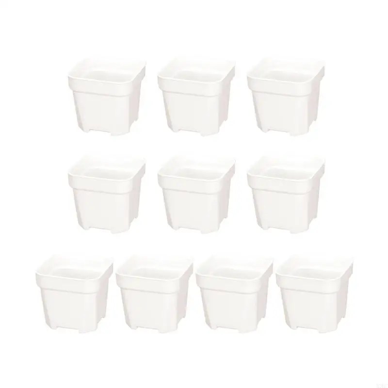 10Pcs Lightweight Flower Pots Containers For Small Cactuses And Indoor Plan X3UC