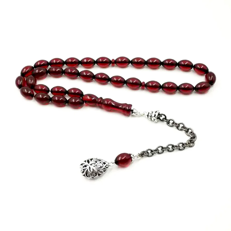 

Tasbih red resin 33 Islamic prayer beads EID gift for Islam arabic fashion Misbaha Bracelets turkish accessories on hand