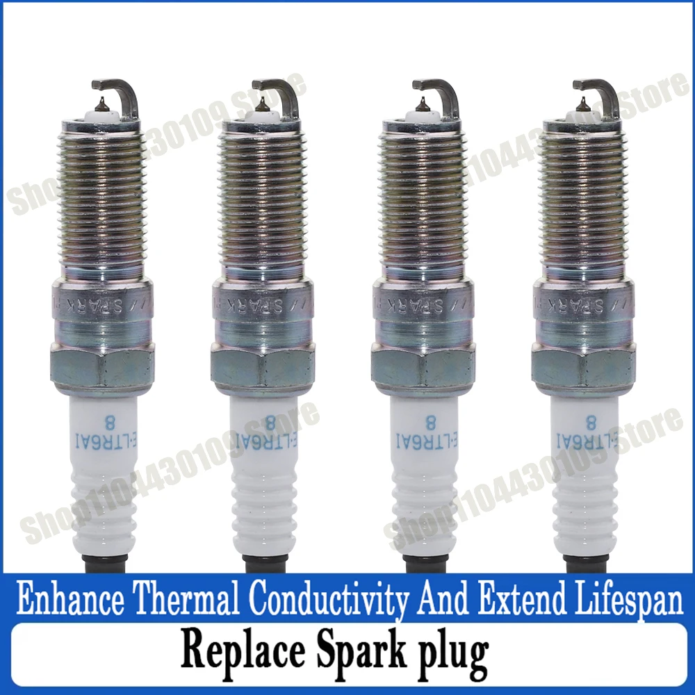 

4Pcs Iridium Platinum Spark Plugs For FORD (CHANGAN) EDGE FOCUS KUGA MONDEO TAURUS 2.0 LTR6AI-8 95734 Car Accessories