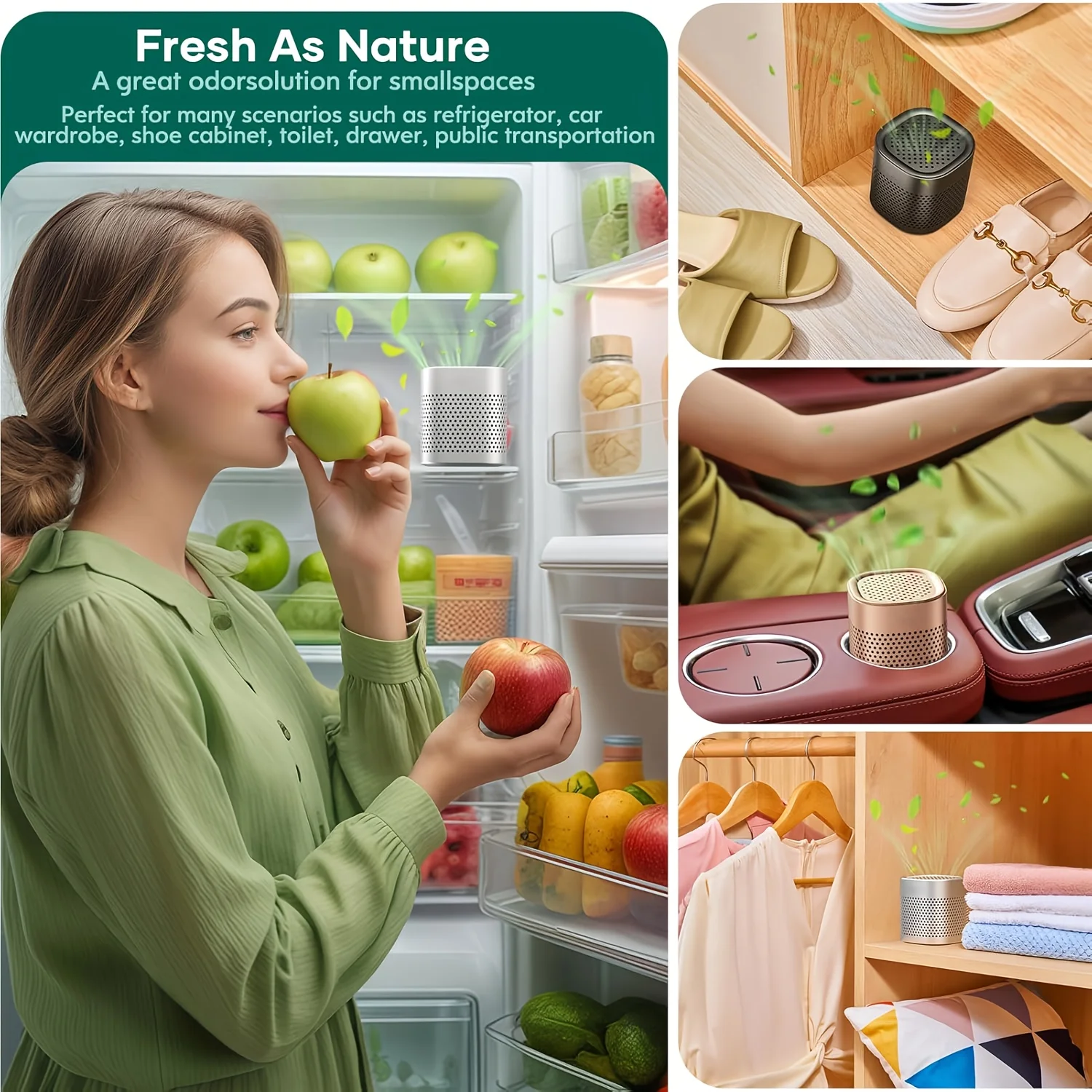 Hollow stainless steel deodorizing container refrigerator deodorizing box household cabinet shoe cabinet wardrobe air purif