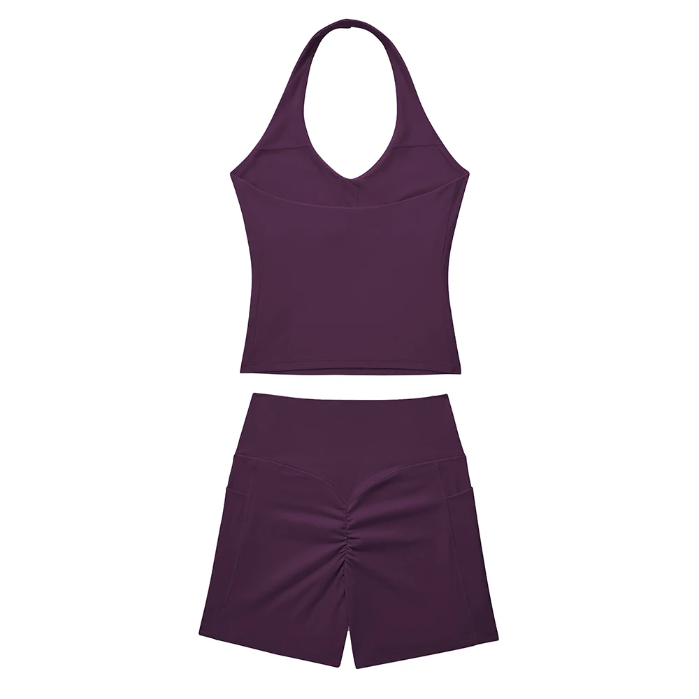 Yoga-Sets für Damen, Trainingsanzug, Sportbekleidung, Fitness-Outfits, Push-Up Rückenfreier Sport-BH, Gym-Leggings, Workout-Sets für Frauen – Detail 14