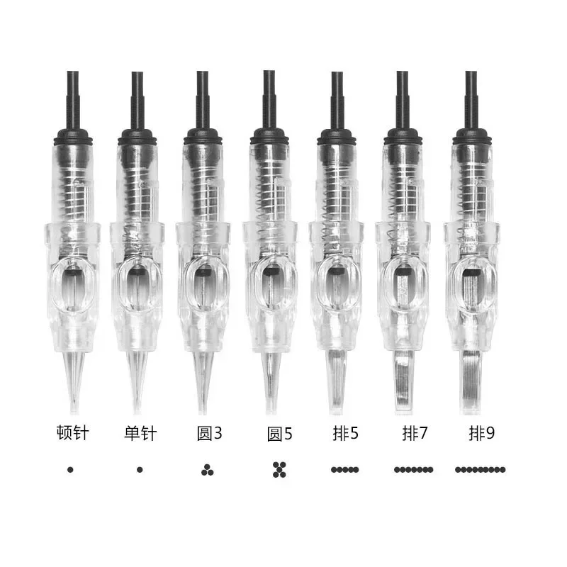 

Тату-игла 1RL плоская одноразовая стерилизованная машинка для перманентного макияжа картридж иглы наконечники для бровей губ игла Легкое нажатие