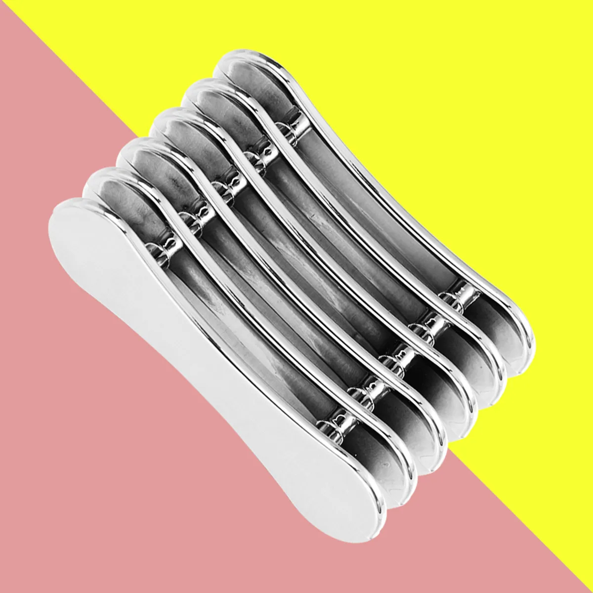 Electroplating Silver 5 Grid Nail Art Brush Tool Holder Delicate Nail Pen Stand Uv Gel Carving Tools Display Rack