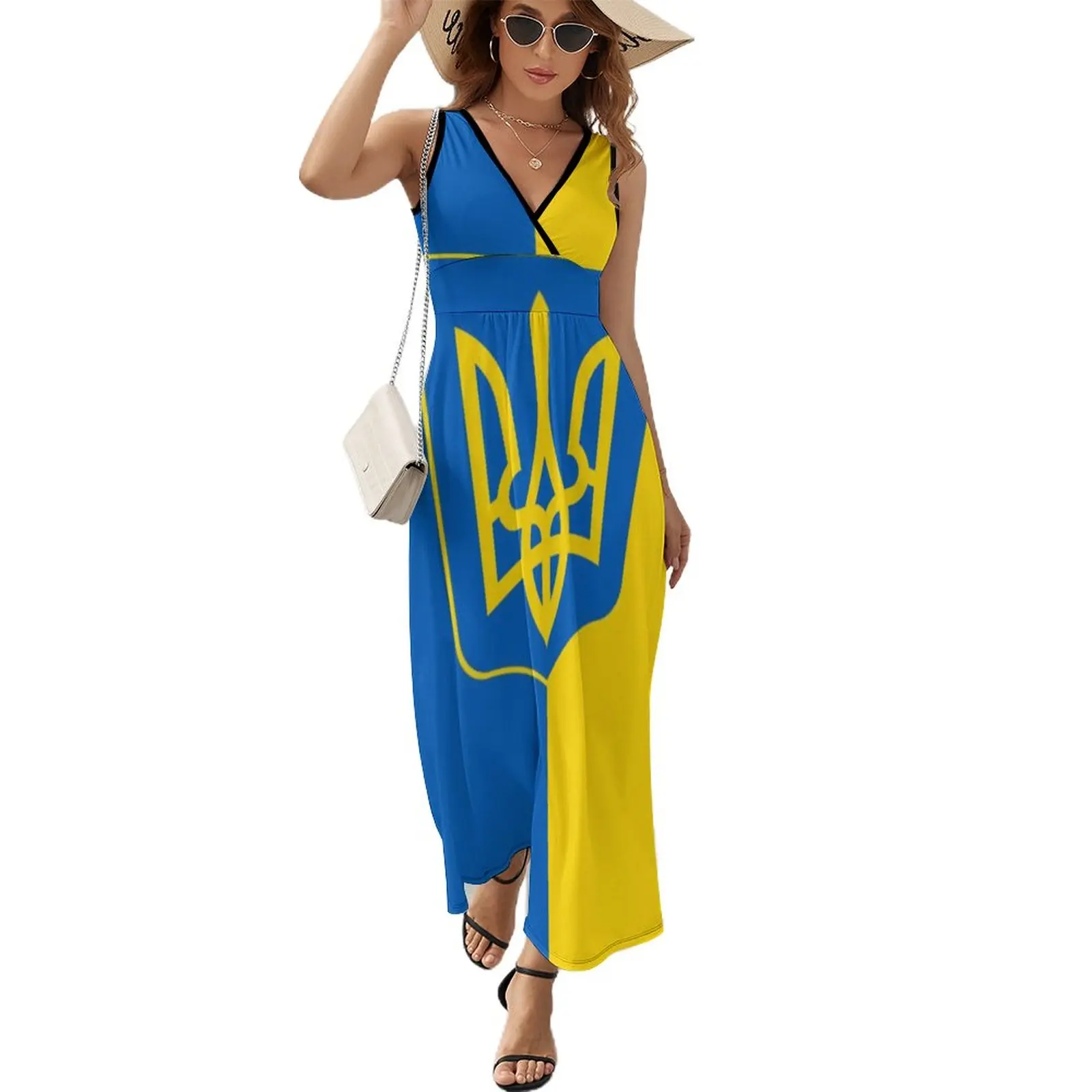 

Flag of Ukraine Ukrainian Flag Peace And Love Art (13) Dress Street Style Bohemia Long Dresses Woman Sexy Printed Maxi Dress Bir