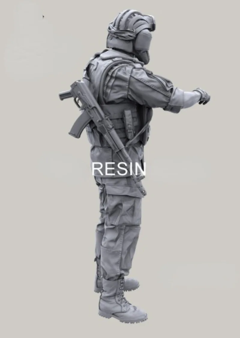 1:35 Die Cast Resin Figure Model Assembly Kit Smoking Tank Soldier Model Needs Assembly Unpainted Free Shipping (1 Person)