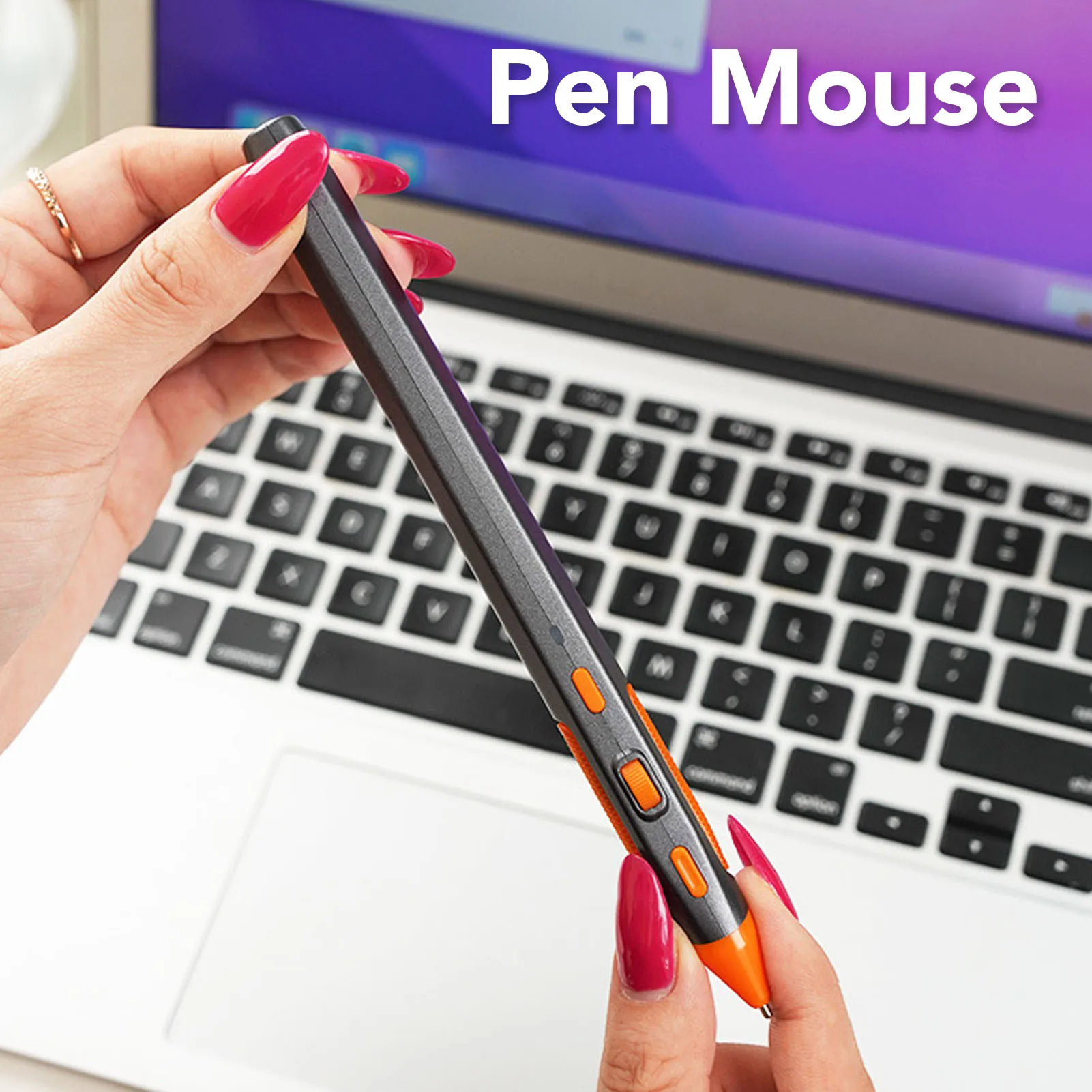 Pen Mouse  Ergonomic 2.4G Wireless Pen Mouse with Voice Control for Laptops Desktop Computers Tablets Smartphones