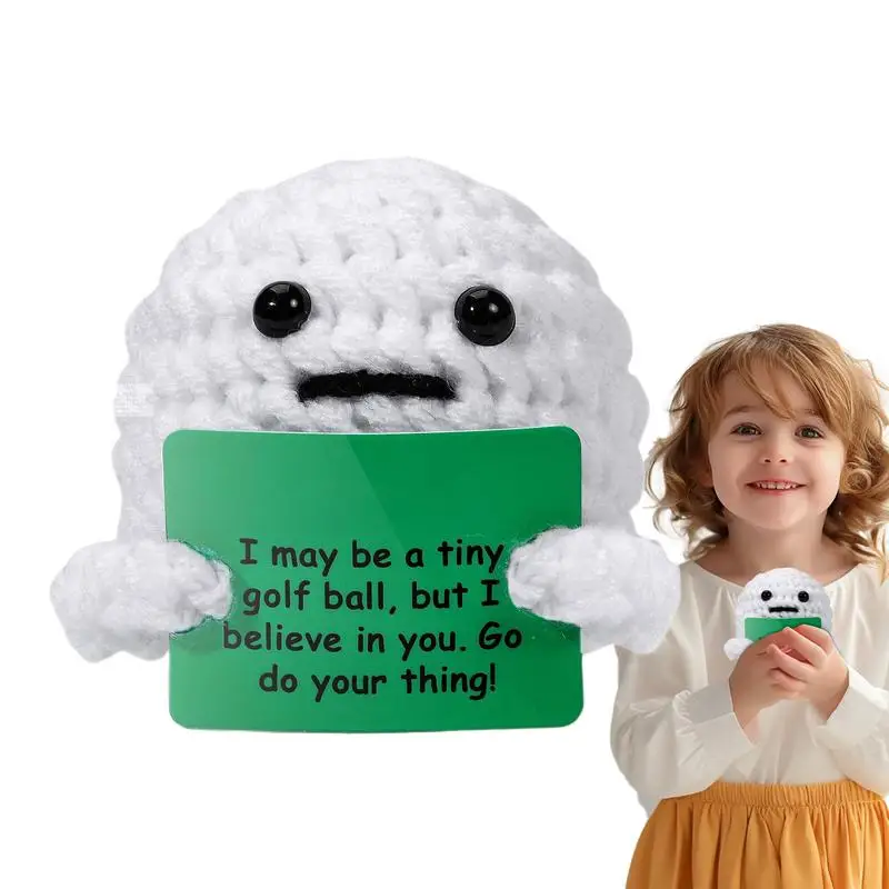 Crochet Inspirational Crochet Golf Ball Motivational Things And Plush Doll Toys For Office Dorm School Christmas Valentines