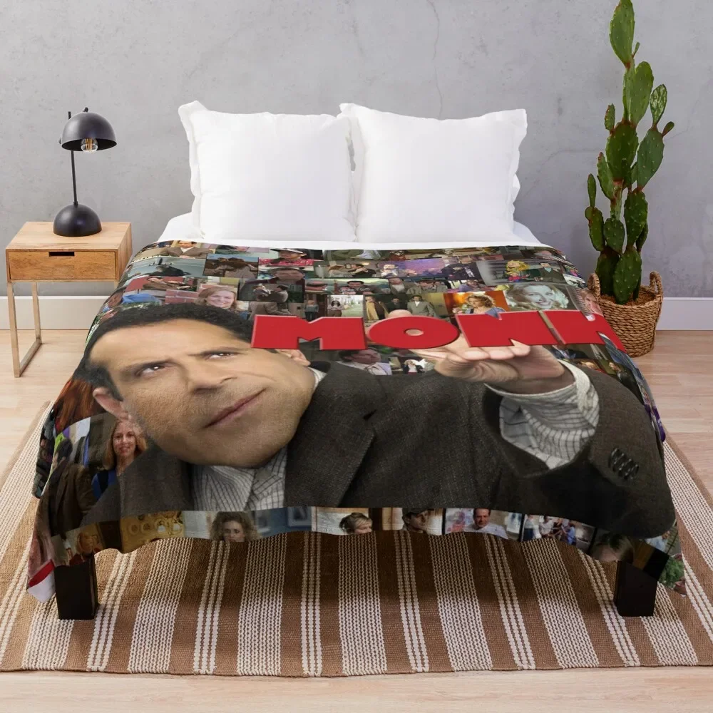 Adrian Monk Collage Throw Blanket Retros Furrys Custom Flannel Fabric Blankets