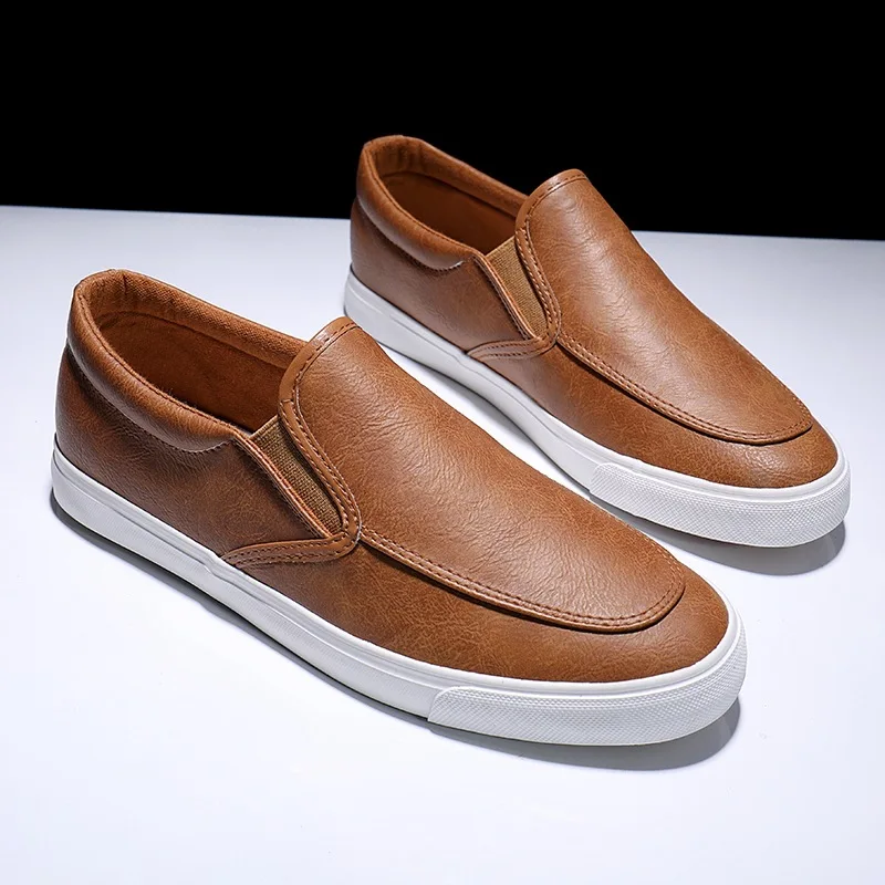 Spring Summer Leather Men's Casual Shoes Large Size 45 Men Shoes Outdoor Walking Mans Footwear Comfort Sports Shoes Men Loafer