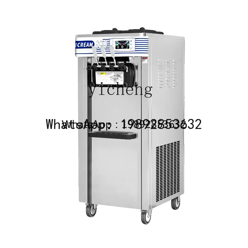 ABB Cream Machine Commercial Vertical Cone Machine Desktop Cream  Automatic Ice Cream Machine Stall Equipment Powder