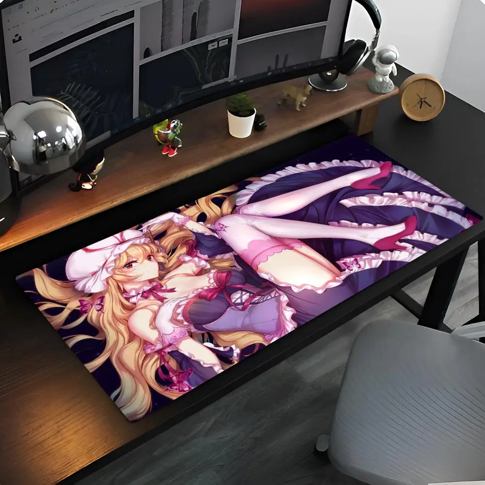Touhou Yakumo Yukari ماوس الوسادة أنيمي لعبة ماوس منصات cs lol XXL المنزل HD الكمبيوتر مكتب الحصير السجاد ألعاب مكتب كمبيوتر محمول لينة Des