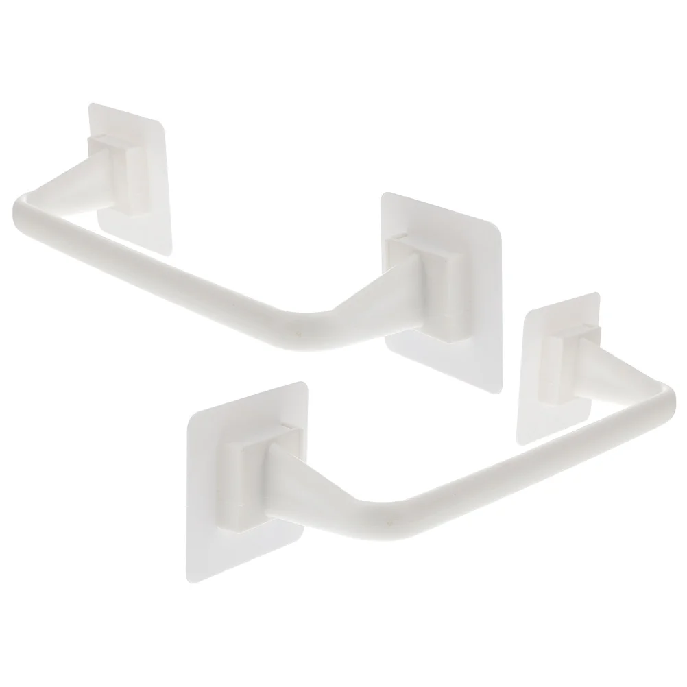 

2 Pcs Towel Rail Self Adhesive No Punch Rack Holder Bathroom Punching Bar for Wall