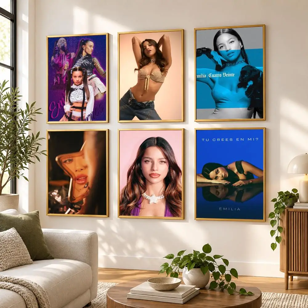 E-Emilia M-Mernes Singer Classic Movie Poster HD art sticky wall waterproof home living room bedroom bar aesthetic decoration