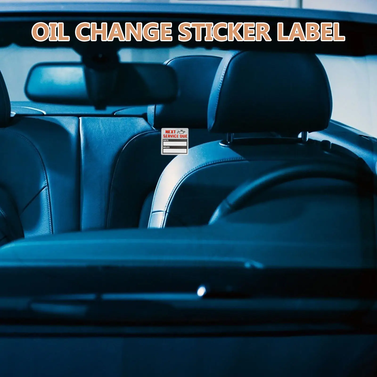 

Car Oil Change Sticker Roll 1 Roll Wear Resistant Writeable Adhesive Label for Auto Maintenance Reminder Next Service Due
