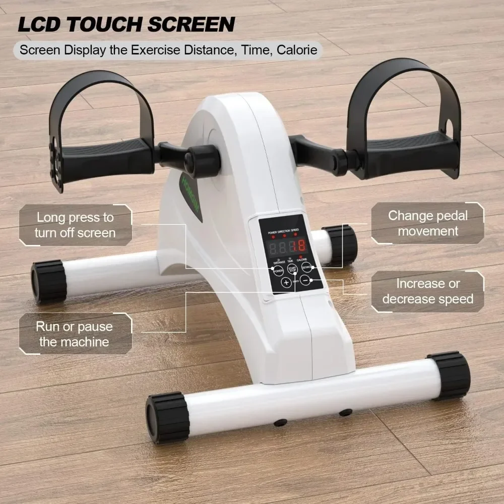 Exerciser Under Desk Bike Mini Exercise Bike for Leg/ Arm Cycling Exercise Portable Peddler with LCD Display