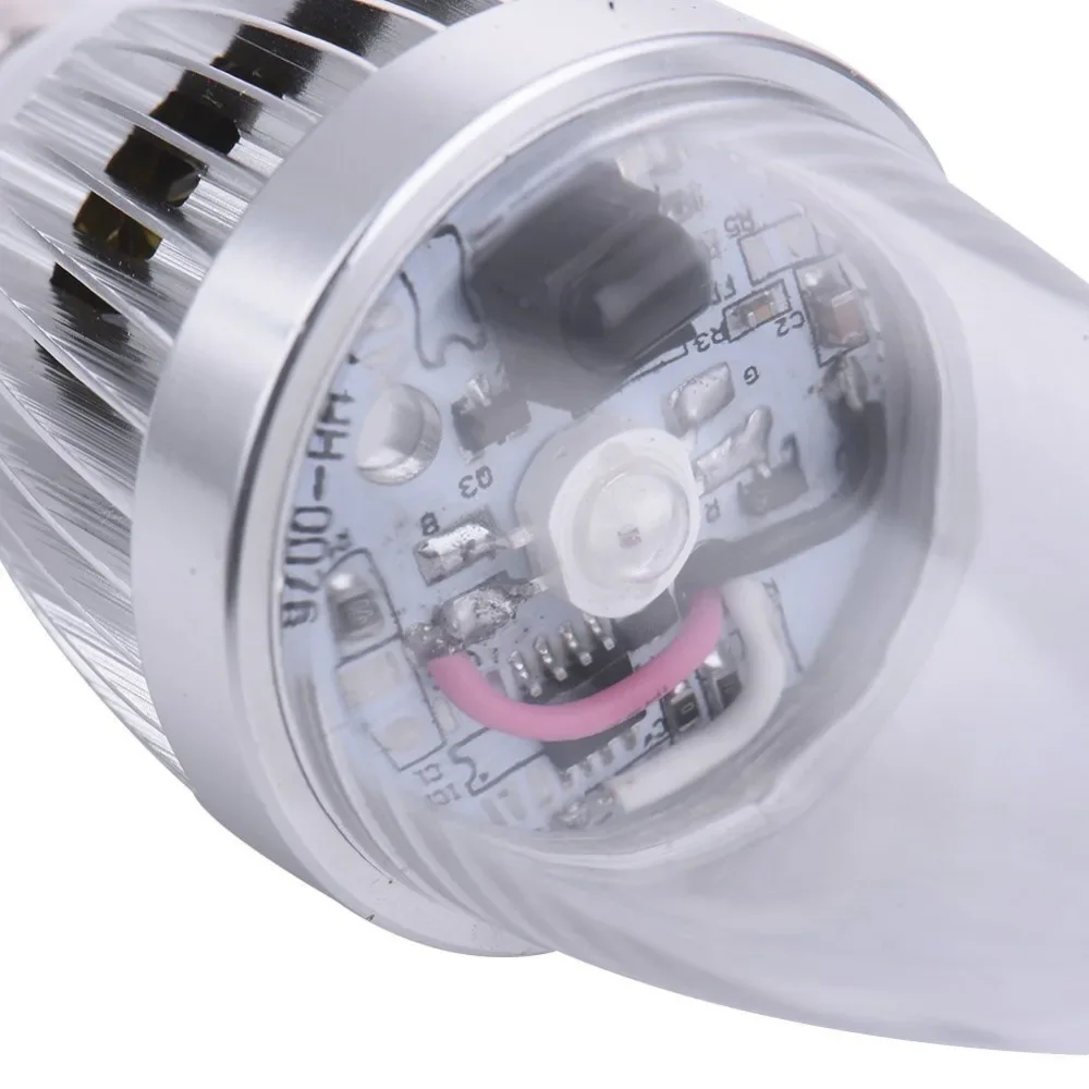16 Color Changing E14 3W RGB LED Lamp Bulb 24Key Remote Controller Dimmable LED Candle Light For Stage Club Party AC 85-265V