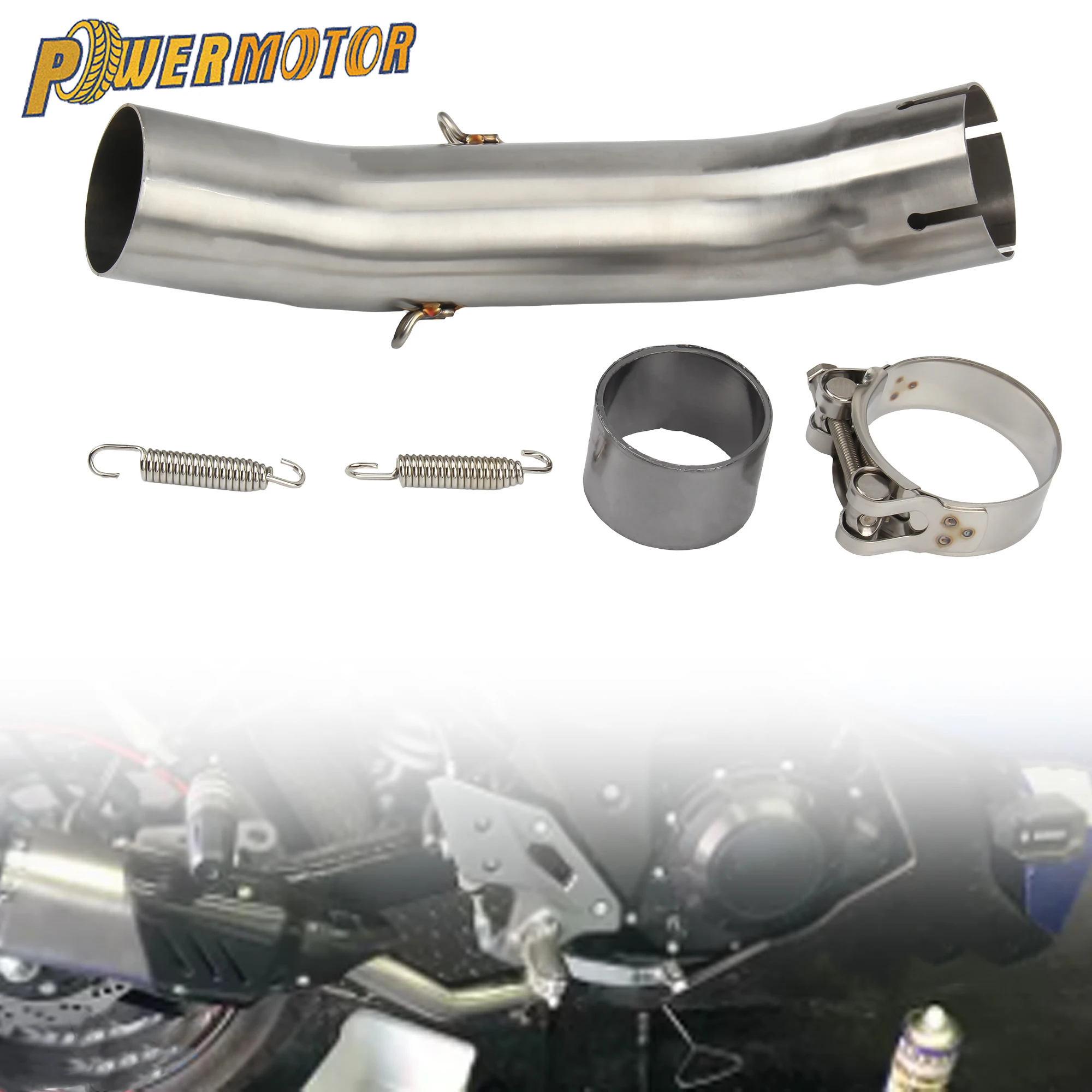 

For KTM DUKE 125 250 390 Adventure RC390 2020 - 2023 Motorcycle 51mm Exhaust Mid Link Pipe Connect Muffler Modified Accessories