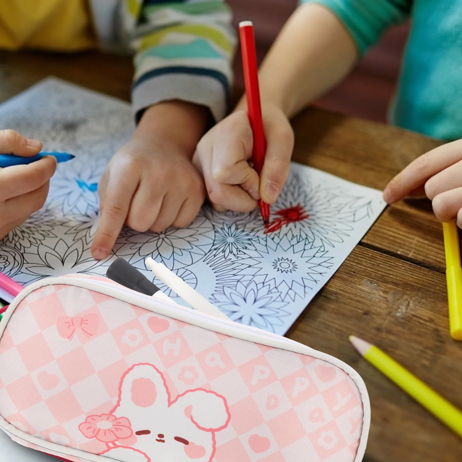 

Large Portable Pencil Case Multi-Use School Bag Children Stationery Organizer Zipper Pen Holder Pencil Case Multi-Use Pen Bag