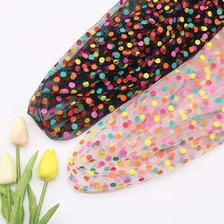 1yards Colorful Dot Tulle Printed Mesh DIY Sewing Summer Girl Dress Wear Accessories Party Wedding Decor Organza Fabric