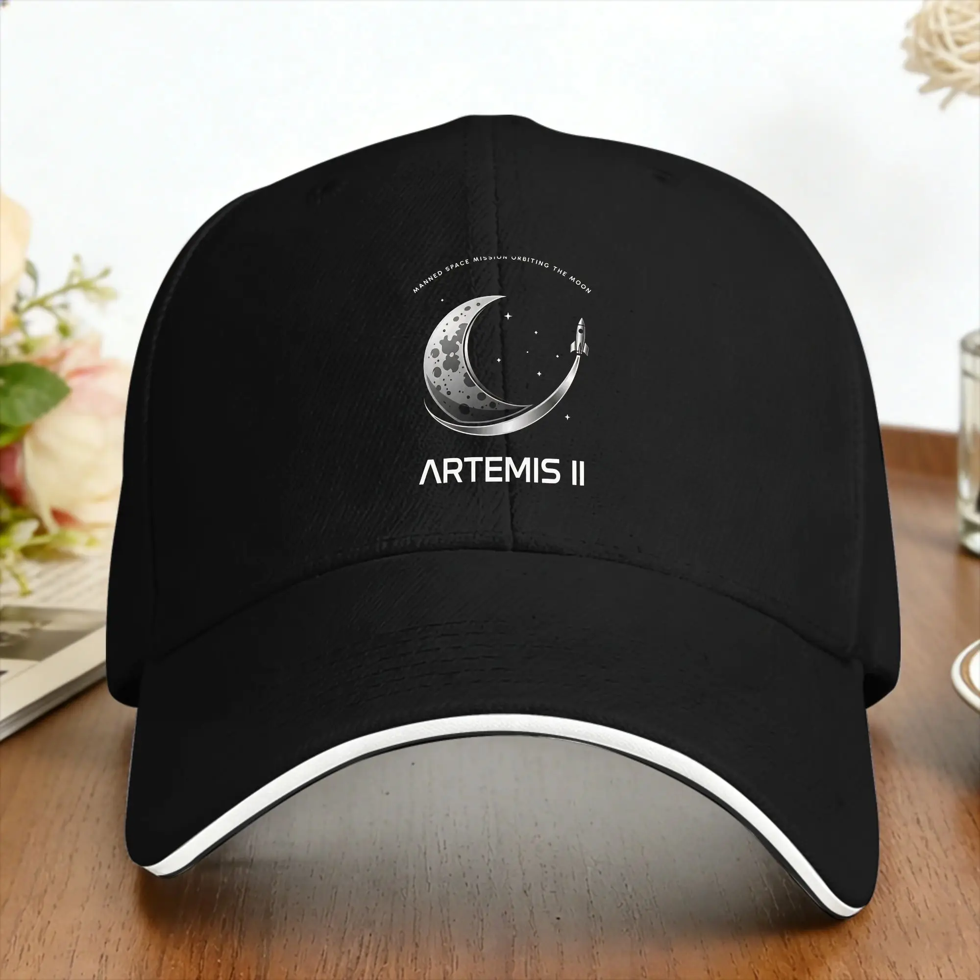 Artemis II Manned Moon Mission Space Logo Casual Baseball Cap Summer Trucker Hat Sunscreen Camping Hats y2k Cute Baseball Caps