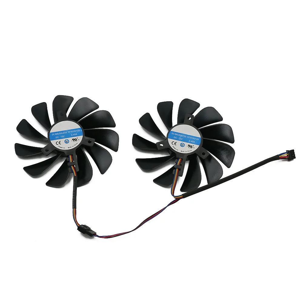 2pcs/set FDC10U12S9-C CF1010U12S 95mm RX580 RX590 GME GPU Video Card Cooler fan For XFX RX 590 580 VGA Video Card Cooling