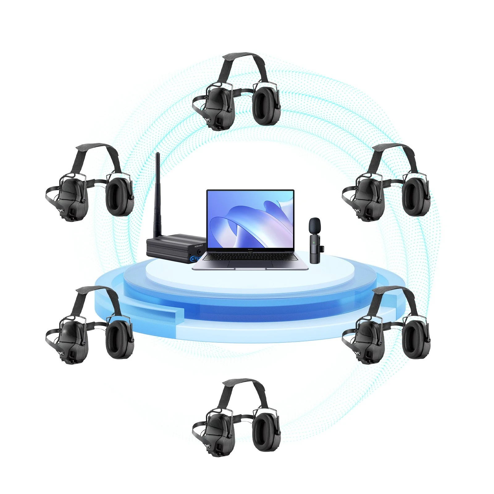 Self-organizing network communication noise reduction headset is suitable for coal mine site leaders to visit and explain