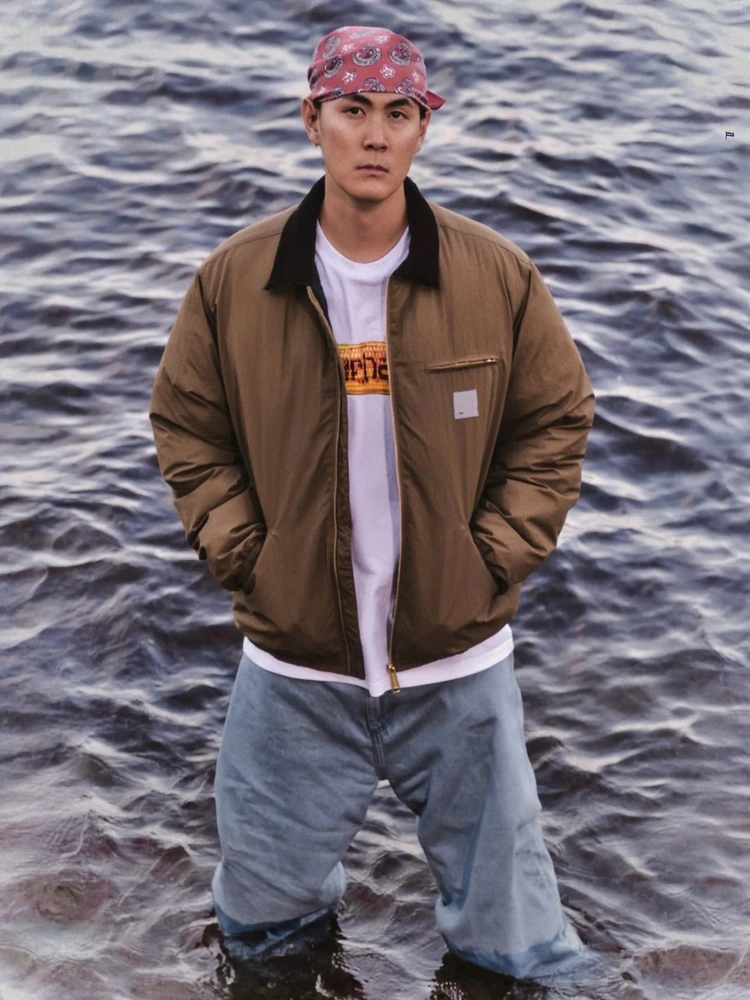 ملابس عمل للأزواج من ديترويت أسفل Jaet Thi نسيج النايلون Ci كاجوال Sle تصميم ريترو معطف شتوي عالي الشارع Faion