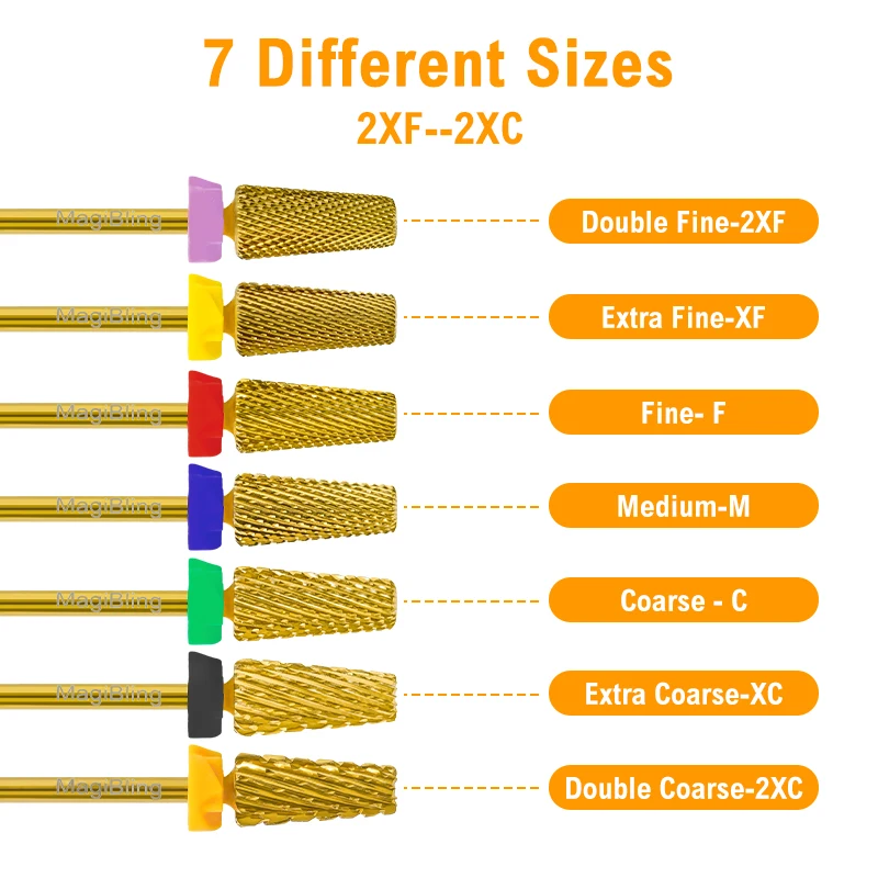 Cross Cut 5 in 1 Wolfraamcarbide Nail Boren Links Rechterhand Dubbele Roterende Frees Manicure Polijsten Tool 3/32"