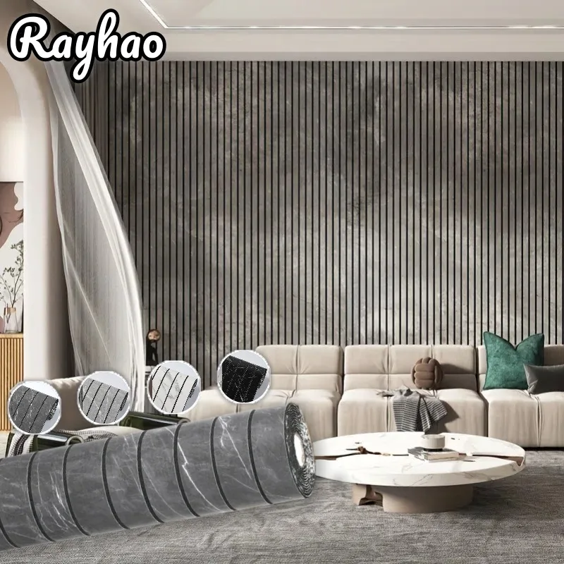 

3D Grille Wall Sticker Background Wall Decoration Marble Texture Wallboard Thickening Striped Self-adhesive Wallpaper Home Decor