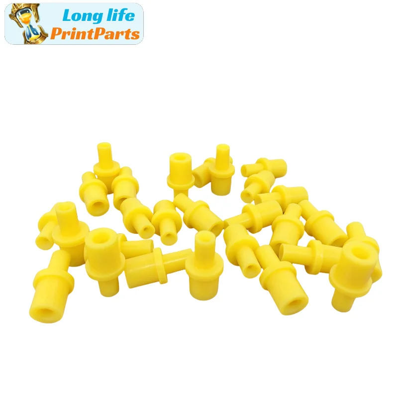 200pcs Printhead Maintenance Repair tool cleaning liquid kit Syringe silicone soft yellow pumping air hollow joint part