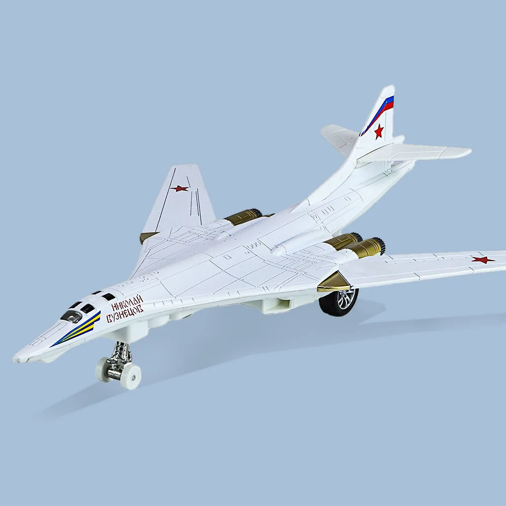 1:200 Tu-160 Strategic Bomber Blackjack White Swan Legierung Metall Diecast Modell Flugzeug Desktop Neuheit Kinder Spielzeug Navidad Geschenke