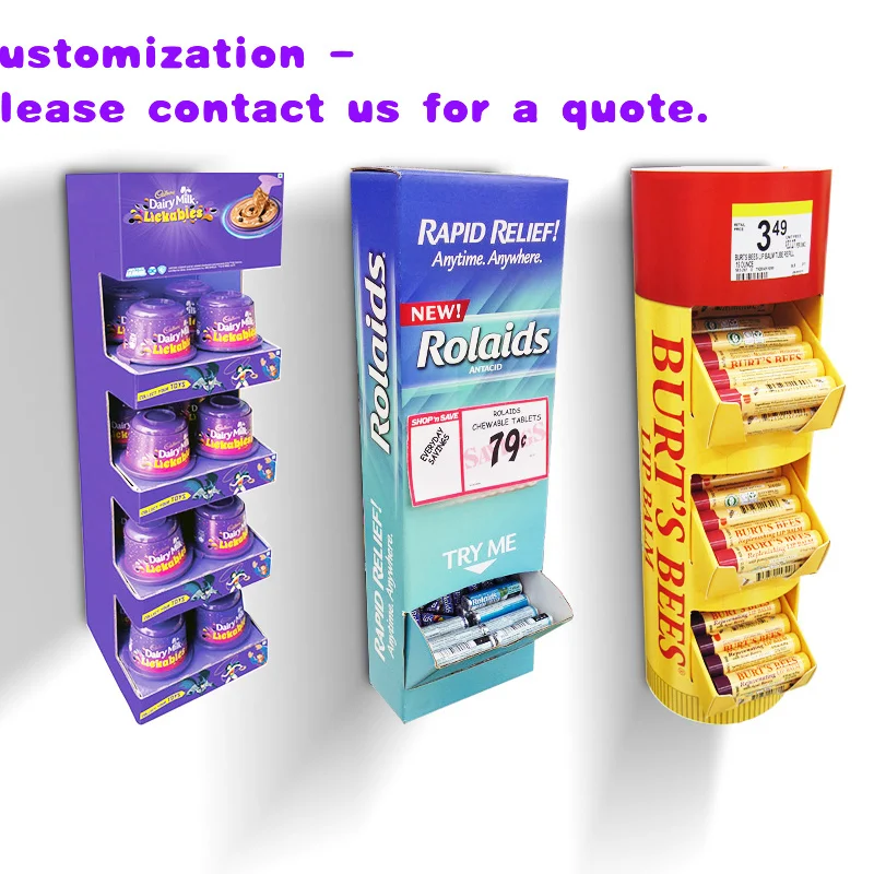 

Настенные и напольные картонные стеллажи-дисплеи для розничной торговли Custom.Supermarket Retail Sidekick