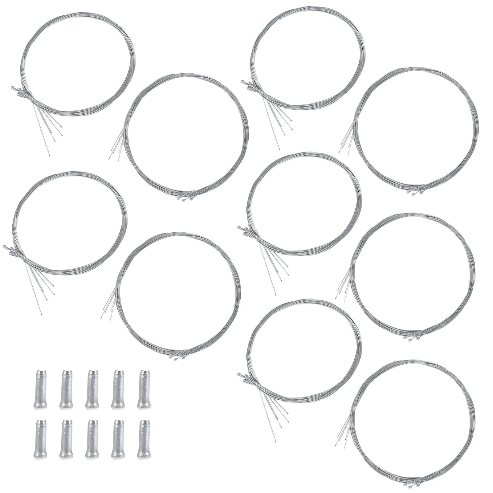 

Bicycle Brake Derailleur Cable Set With Tail Cap Galvanized Aluminum Wire For Mountain Road Bike Repair Replacement Shifter