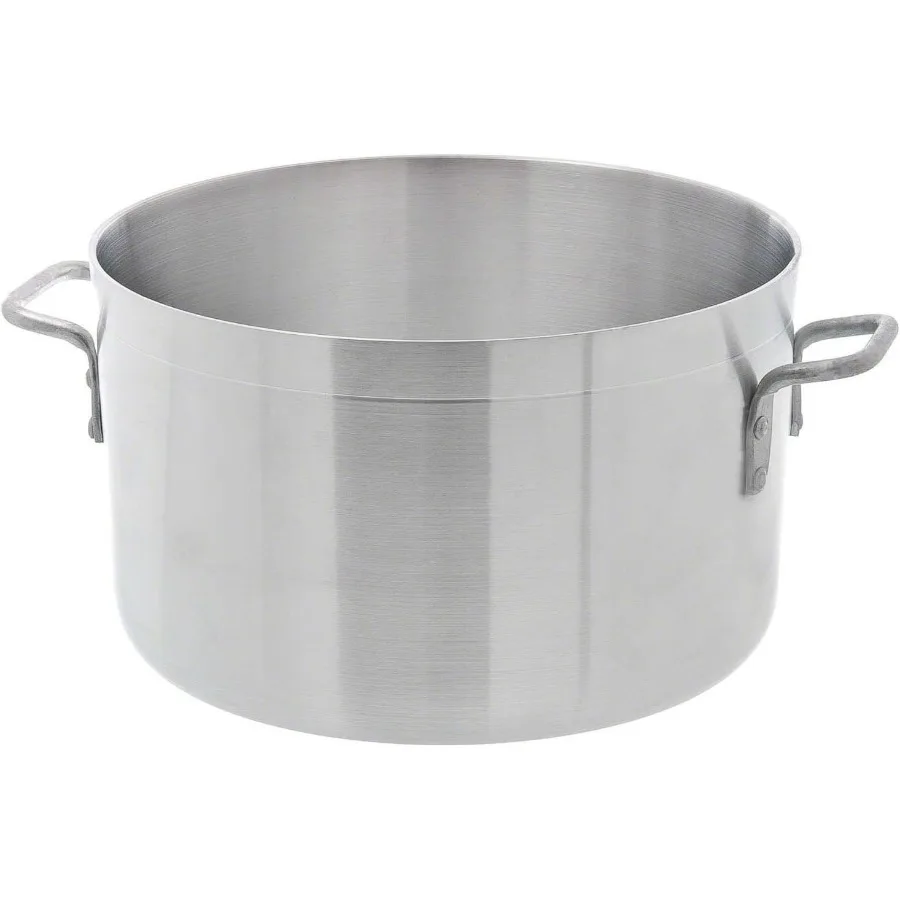 

14Quart Heavy Duty Aluminum Sauce Pot for LargeScale Cooking and Outdoor Meals Durable Construction with Even Heat Distribution