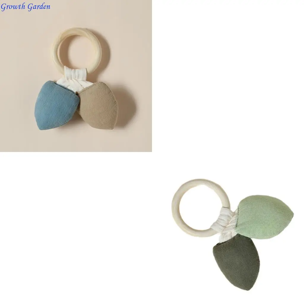 

Baby Rattle Toy Cotton Detachable Rings Teething Bracelets Solid Color Newborn Soothes Appease Towel Pacify Doll E65D