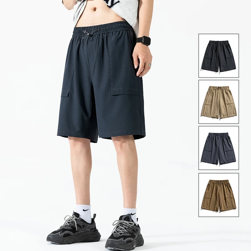 New Men'S Fashion Trend Casual Loose Work Shorts Youth Student Summer Comfortable Versatile Thin Sports 5-Point Trousers