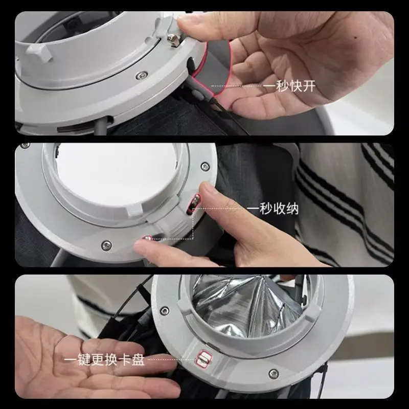 Picture 4: Jiebao K3 Softbox Octagonal Quick-Release Quick-Install Light Cover Foldable Portable Grid Softbox with Bowens Mount