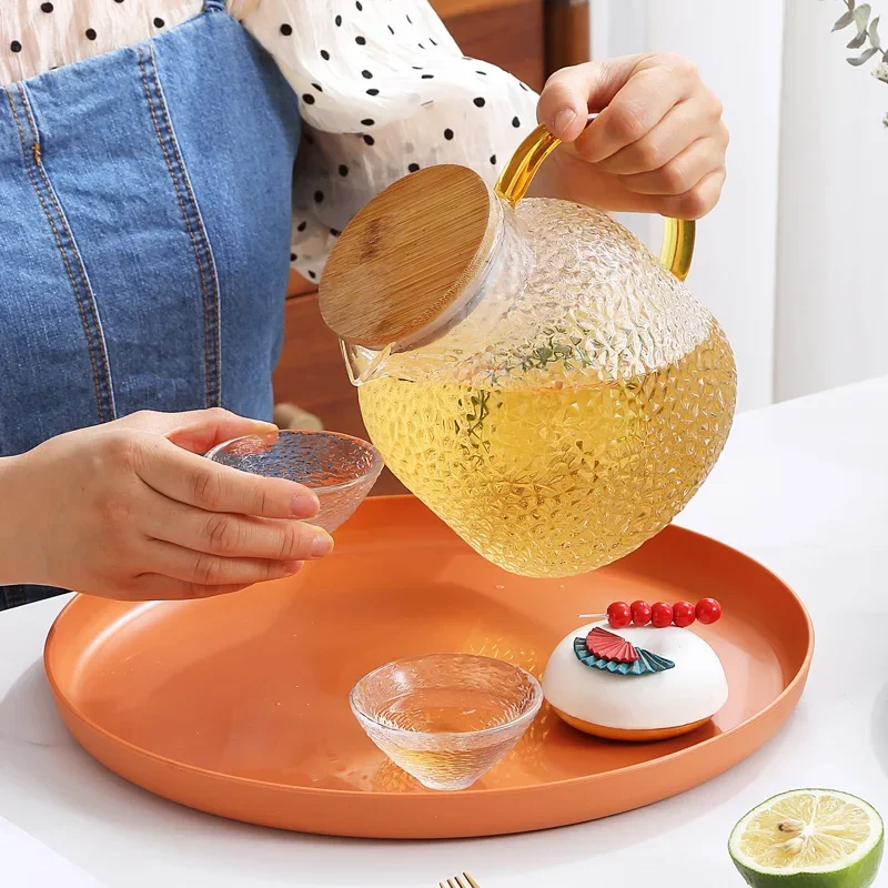 عبر الحدود جولة القمح القش البلاستيك صينية الشاي غرفة المعيشة المنزلي فندق مطعم الاستخدام التجاري صينية جمع المياه الفاكهة Pla