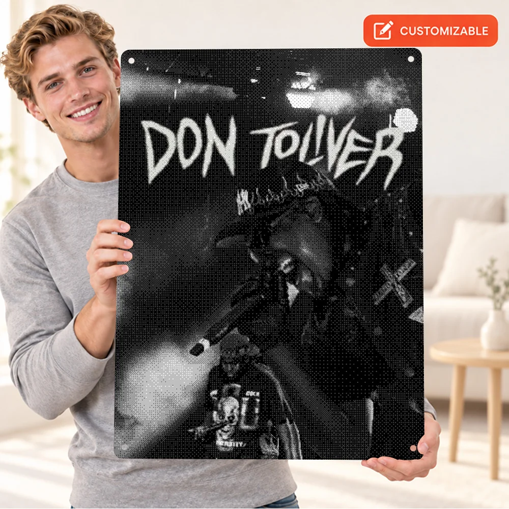Don Toliver Concert Performance Printed Poster Personalized Aluminum Metal Sign Monochrome Photography Wall Art For Music Room
