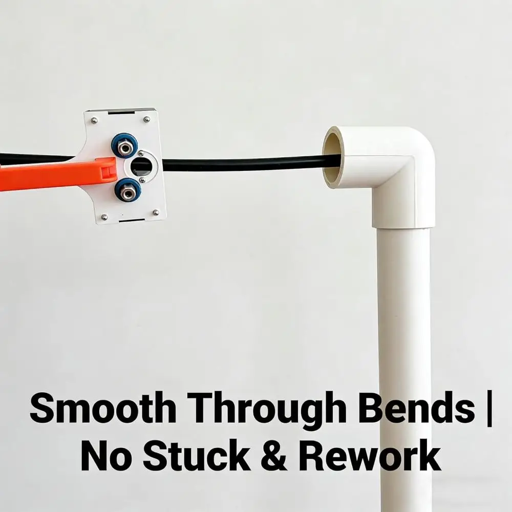 Multi-functional Heavy Duty Wire Puller Handheld Smooth Cable Feeder Fish Tape 8mm Wire Tugger for Pipe Narrow Spaces