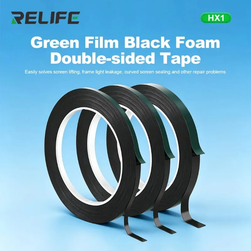 RELIFE HX1 Double Sided Tape 5 Pcs/Box 2mm/3mm/5mm Width High Adhesion 10m Length for Phone Screen Frame Sealing No Residue Tool
