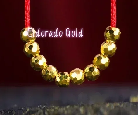 

Золотые бусины Eldorado Gold 999 пробы, 24-каратное чистое золото, ювелирные детали, 3D-бусины, маленькие бусины 2 мм, 3 мм, тонкие футбольные бусины, золотые бусины.